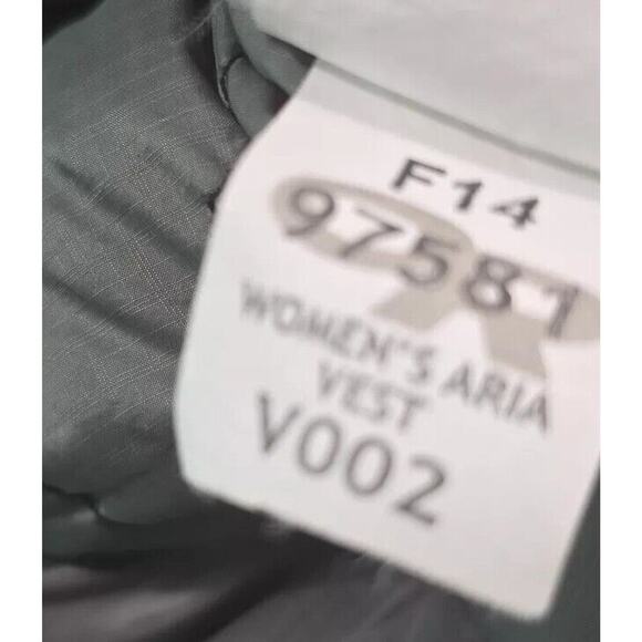 Outdoor Research Down Vest Womens Small Black Puffer Hooded Aria Zip Goose - Picture 8 of 9